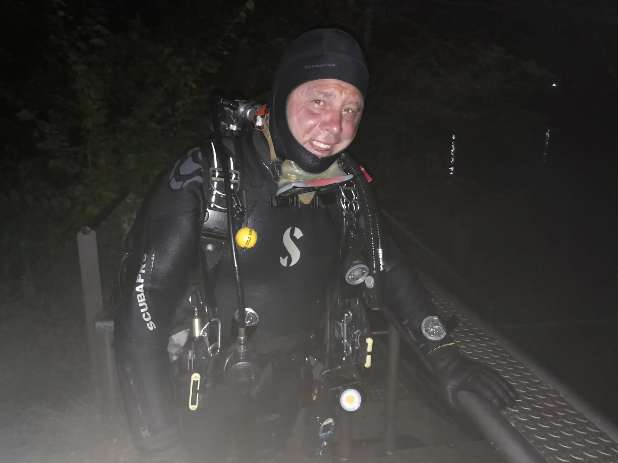 Plongée de nuit pour Rocco à Ekeren